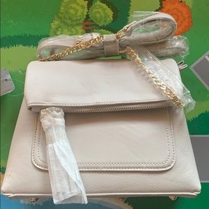Cream colored purse
